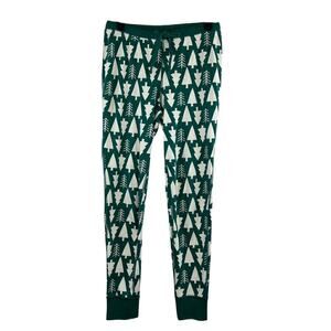 Hanna Andersson Winter Green Tree Print Pull On Jogger Pants Size Small